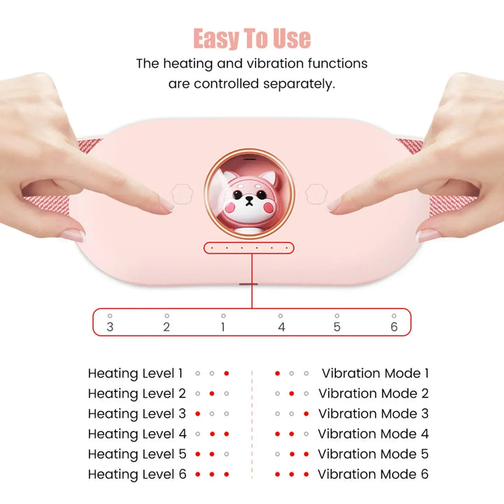 Heater and massager for menstrual pain