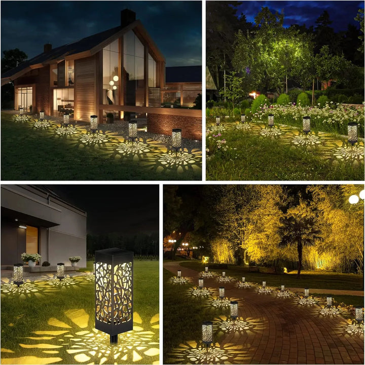 Garden Lights powered by solar panels