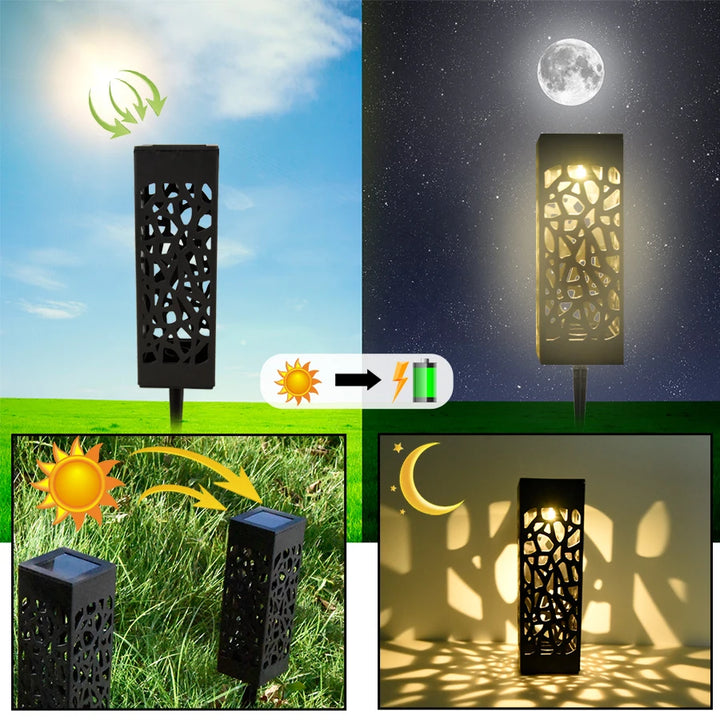 Garden Lights powered by solar panels